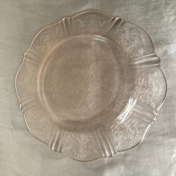 MacBeth Evans Glass AMERICAN SWEETHEART Pink Bread and Butter Plate - Picture 4 of 6